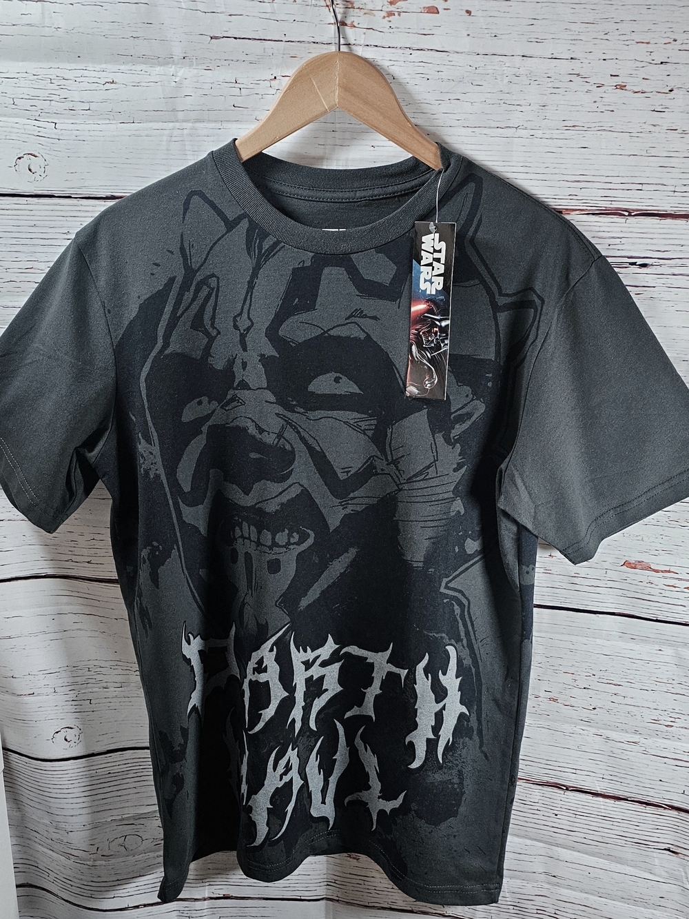 Star Wars Men's Black & Dark Gray Darth Maul Graphic Tee